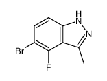 5-bromo-4-fluoro-3-methyl-1H-indazole结构式