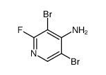 3,5-二溴-2-氟吡啶-4-胺结构式