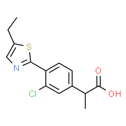 3-Chloro-α-methyl-4-(5-ethyl-2-thiazolyl)benzeneacetic acid结构式