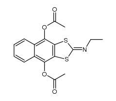 2-(ethylimino)-4,9-dihydronaphtho[2,3-d][1,3]dithiole-4,9-diyl diacetate Structure