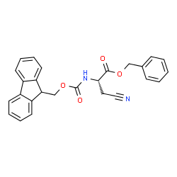 (S)-Benzyl 2-((((9H-fluoren-9-yl)methoxy)carbonyl)amino)-3-cyanopropanoate structure