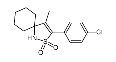 3-(4-chlorophenyl)-4-methyl-2-thia-1-azaspiro[4.5]dec-3-ene, 2,2-dioxide结构式