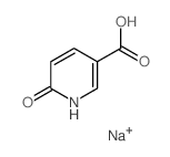 3-Pyridinecarboxylicacid, 1,6-dihydro-6-oxo-, sodium salt (1:1) Structure