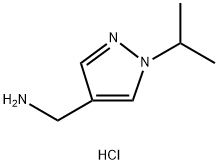 [1-(propan-2-yl)-1H-pyrazol-4-yl]methanamine hydrochloride Structure