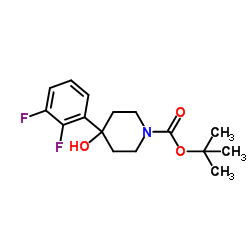 tert-Butyl 4-(2,3-difluorophenyl)-4-hydroxypiperidine-1-carboxylate structure