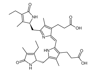 3,18-diethyl-1,4,5,15,16,19,22,24-octahydro-2,7,13,17-tetramethyl-1,19-dioxo-21H-biline-8,12-dipropionic acid structure