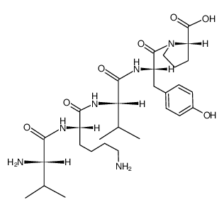 H-Val-Lys-Val-Tyr-Pro-OH结构式