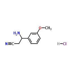 3-氨基-3-(3-甲氧基苯基)丙腈盐酸盐结构式