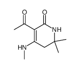 3-acetyl-6,6-dimethyl-4-(methylamino)-5,6-dihydropyridin-2(1H)-one结构式