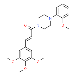 1-(o-Methoxyphenyl)-4-[2-(3,4,5-trimethoxyphenyl)ethenylcarbonyl]piperazine结构式