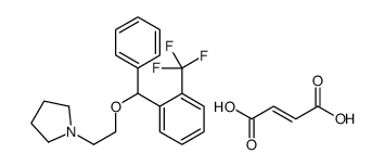 (E)-but-2-enedioic acid,1-[2-[phenyl-[2-(trifluoromethyl)phenyl]methoxy]ethyl]pyrrolidine Structure