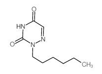 1,2,4-Triazine-3,5(2H,4H)-dione,2-hexyl- Structure