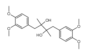 1,4-bis(3,4-dimethoxyphenyl)-2,3-dimethylbutane-2,3-diol structure