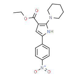 ETHYL 5-(4-NITROPHENYL)-2-PIPERIDINO-1H-PYRROLE-3-CARBOXYLATE picture