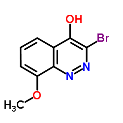 3-Bromo-8-methoxy-4-cinnolinol结构式