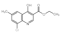 8-CHLORO-4-HYDROXY-6-METHYLQUINOLINE-3-CARBOXYLIC ACID ETHYL ESTER structure