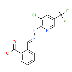 2-(2-[3-CHLORO-5-(TRIFLUOROMETHYL)-2-PYRIDINYL]CARBOHYDRAZONOYL)BENZENECARBOXYLIC ACID结构式