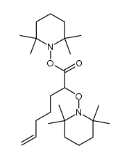 2,2,6,6-tetramethylpiperidin-1-yl 2-((2,2,6,6-tetramethylpiperidin-1-yl)oxy)hept-6-enoate结构式