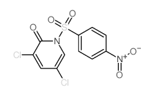 2(1H)-Pyridinone,3,5-dichloro-1-[(4-nitrophenyl)sulfonyl]-结构式