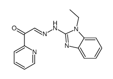 (2E)-2-[(1-ethylbenzimidazol-2-yl)hydrazono]-1-(2-pyridyl)ethanon e Structure