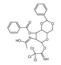 2-(Acetylamino)-2-deoxy-3-O-benzoyl-4,6-O-benzylidene-D-galactopyranose Trichloroacetimidate structure