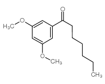 1-(3,5-二甲氧基苯基)庚烷-1-酮结构式