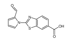 2-(2-formylpyrrol-1-yl)-1,3-benzothiazole-6-carboxylic acid Structure