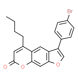 3-(4-bromophenyl)-5-butylfuro[3,2-g]chromen-7-one结构式