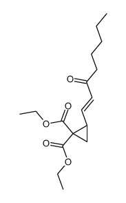 diethyl trans-2-(3-oxo-1-octenyl)cyclopropane-1,1 -dicarboxylate结构式