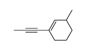 Cyclohexene, 3-methyl-1-(1-propynyl)- (9CI)结构式