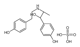 4-[2-[[(1R,2S)-1-hydroxy-1-(4-hydroxyphenyl)propan-2-yl]amino]ethyl]phenol,sulfuric acid Structure