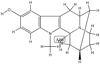 1-Methyl-16-demethyl-20-desethylidenesarpagane-3,10-diol Structure