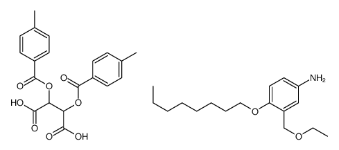 2,3-bis[(4-methylbenzoyl)oxy]butanedioic acid,3-(ethoxymethyl)-4-octoxyaniline结构式