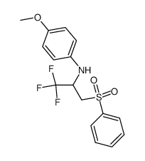 (+/-)-N2-(4-methoxyphenyl)-1,1,1-trifluoro-3-phenylsulfonyl-2-propanamine结构式