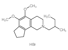 1H-Cyclopent[h]isoquinoline, 2,3,4,7,8,9-hexahydro-5, 6-dimethoxy-2- (2-methylbutyl)-, hydrobromide结构式