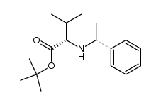 (S)-tert-butyl 3-methyl-2-((1-phenylethyl)amino)butanoate结构式