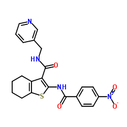 2-[(4-Nitrobenzoyl)amino]-N-(3-pyridinylmethyl)-4,5,6,7-tetrahydro-1-benzothiophene-3-carboxamide Structure