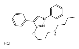 N-[3-(1,4-diphenylpyrazol-3-yl)oxypropyl]butan-1-amine,hydrochloride结构式