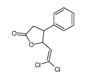 5-(2,2-dichloroethenyl)-4-phenyloxolan-2-one结构式