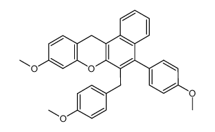 9-methoxy-6-(4-methoxybenzyl)-5-(4-methoxyphenyl)benzoxanthene结构式