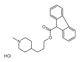 3-(1-methylpiperidin-1-ium-4-yl)propyl 9H-fluorene-9-carboxylate,chloride结构式