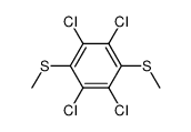 1,4-bis(methylthio)-2,3,5,6-tetrachlorobenzene structure