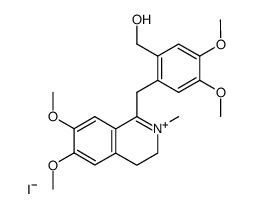 2'-hydroxymethyl-2-methyl-3,4-dihydropapaverinium iodide结构式