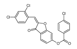 [2-[(2,4-dichlorophenyl)methylidene]-3-oxo-1-benzofuran-6-yl] 4-chlorobenzoate Structure