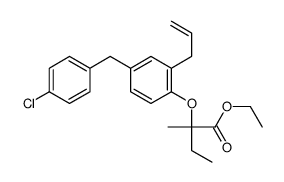 ethyl 2-[4-[(4-chlorophenyl)methyl]-2-prop-2-enyl-phenoxy]-2-methyl-bu tanoate Structure