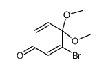 3-bromo-4,4-dimethoxycyclohexa-2,5-dien-1-one结构式