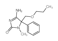 4-amino-1-methyl-5-phenyl-5-(propoxymethyl)imidazol-2-one Structure