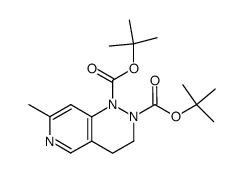 7-methyl-3,4-dihydro-pyrido[4,3-c]pyridazine-1,2-dicarboxylic acid di-tert-butyl ester Structure