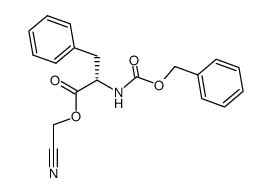 N-[(Phenylmethoxy)carbonyl]-L-phenylalanine cyanomethyl ester结构式