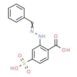 2-Benzilidene hydraiino-4-sulfo benzoic acid Structure